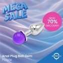 Anal Plug Ball Gem Purple