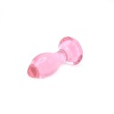 Glass Plug Crystal Gem Pink