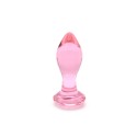 Glass Plug Crystal Gem Pink