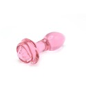Glass Plug Rose Pink