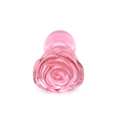 Glass Plug Rose Pink
