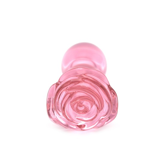Glass Plug Rose Pink