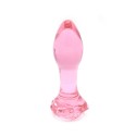 Glass Plug Rose Pink