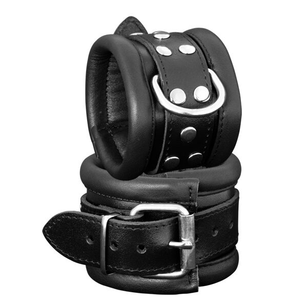 Leather Handcuffs Black - 6,5 cm