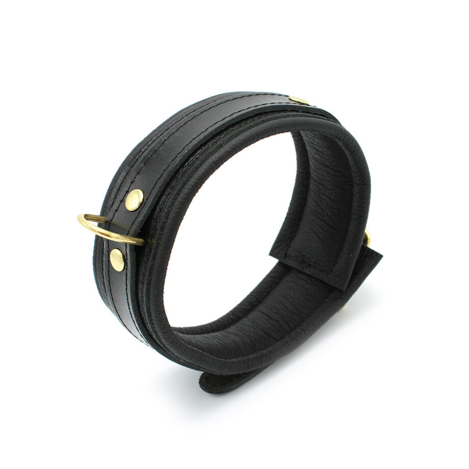 Shiny Black Leather Collar