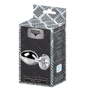 Kiotos Bizarre - Buttplug with Diamond - Medium Clear