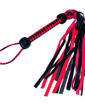 Black and Red Flogger Whip