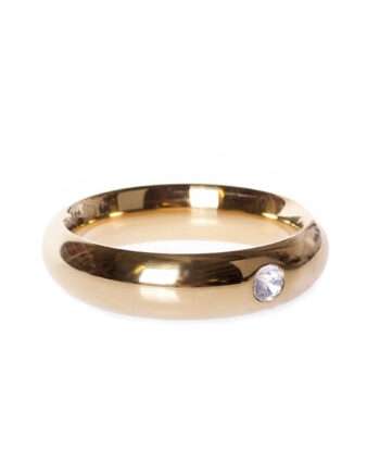 Gold Donut Cockring with Jewel - 45 mm