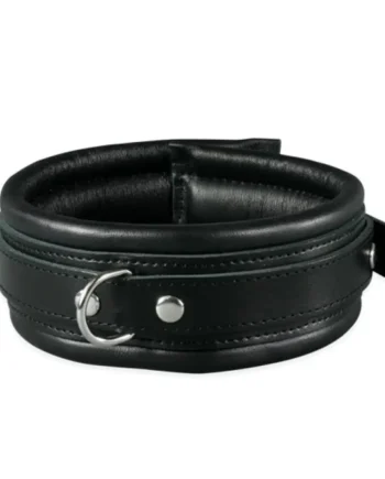 Leather Collar 5 cm - Black