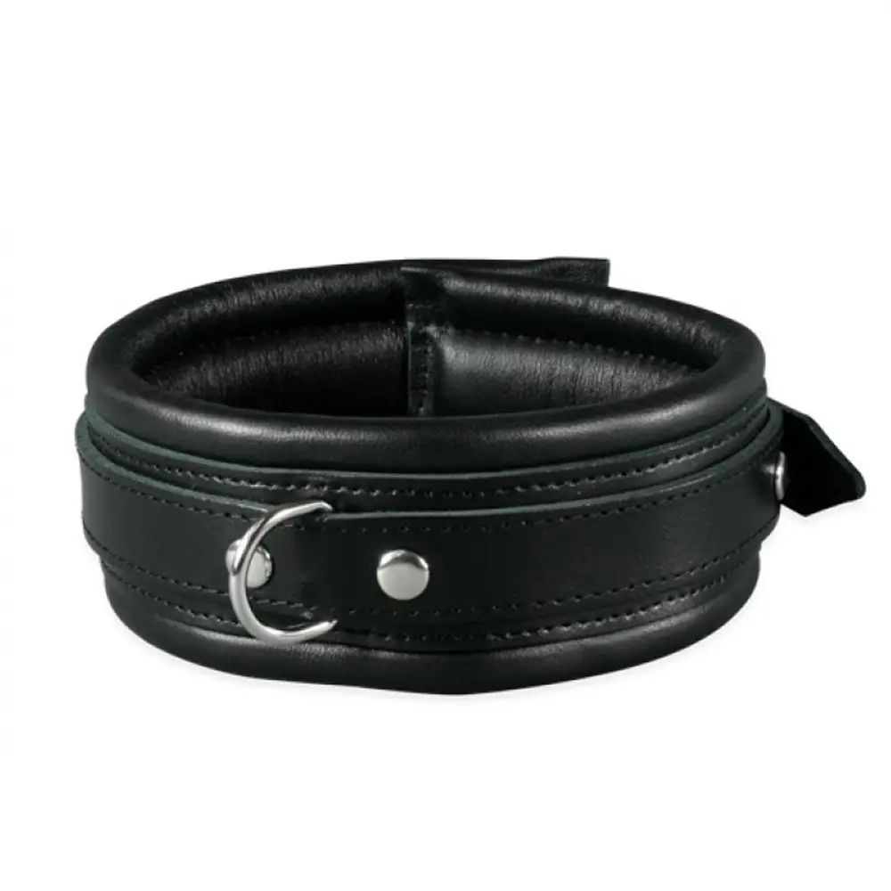 Leather Collar 5 cm – Black