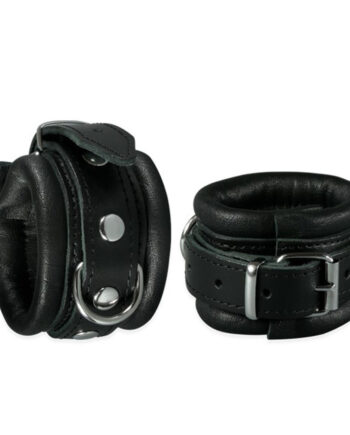 Leather Handcuffs Black - 5 cm