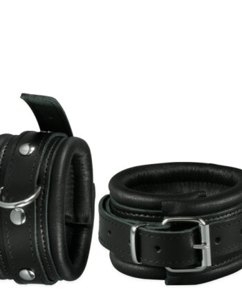 Leather Anklecuffs Black - 5 cm