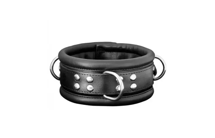 Leather Collar 6,5 cm – Black