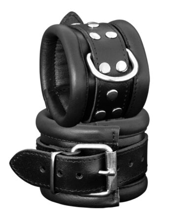 Leather Handcuffs Black - 6