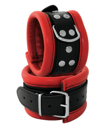 Leather Anklecuffs Red - 6