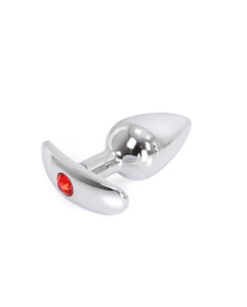 Aluminium Handle Buttplug Red Gem