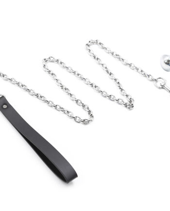 Anal Plug with Chain Leash