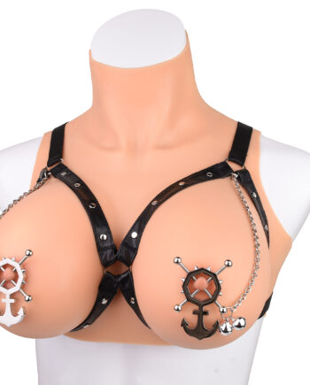 Anchor Nipple Clamps with Bells & Studded Harness