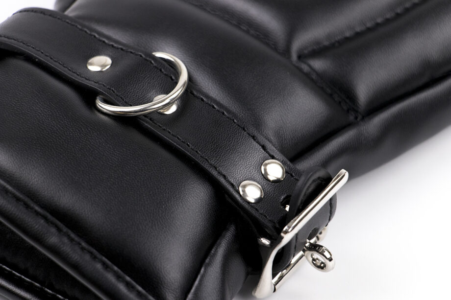 BDSM Leather Mitts Black
