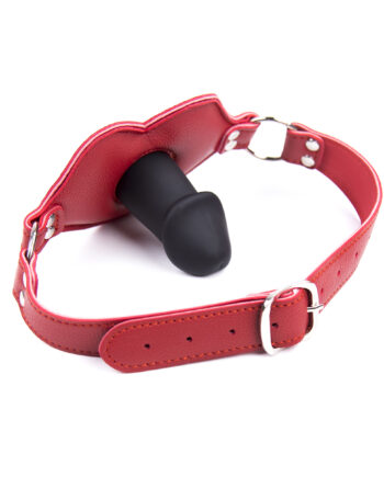 Big Lips Penis Gag Red