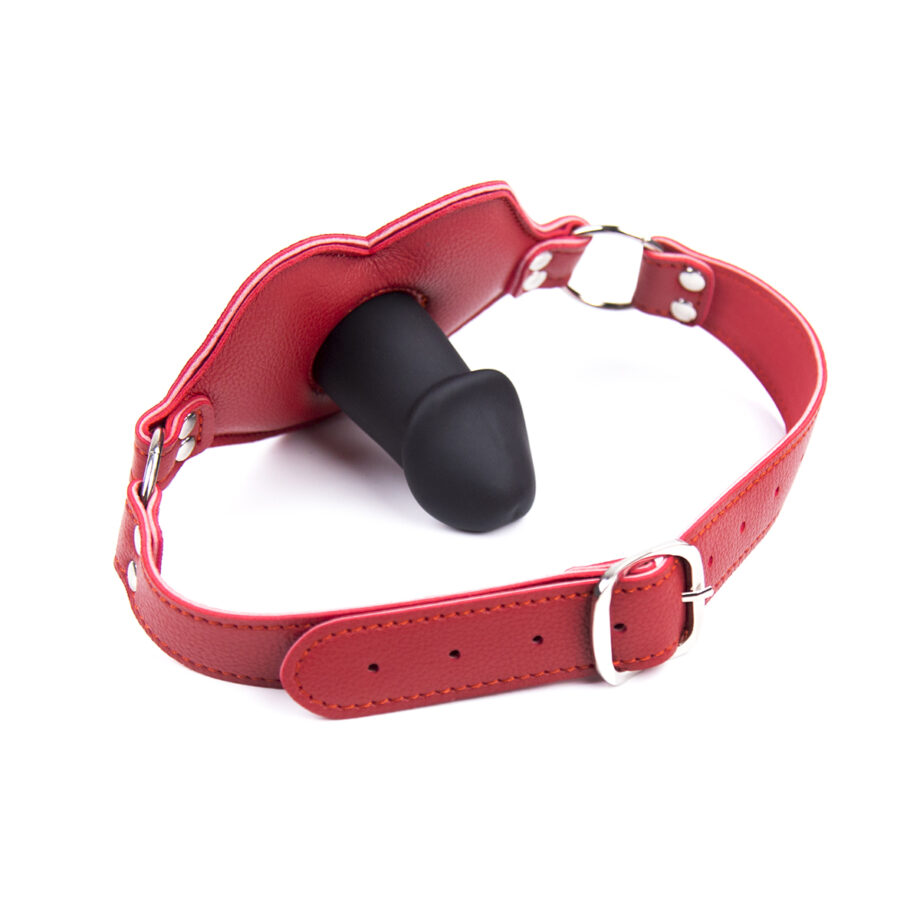 Big Lips Penis Gag Red