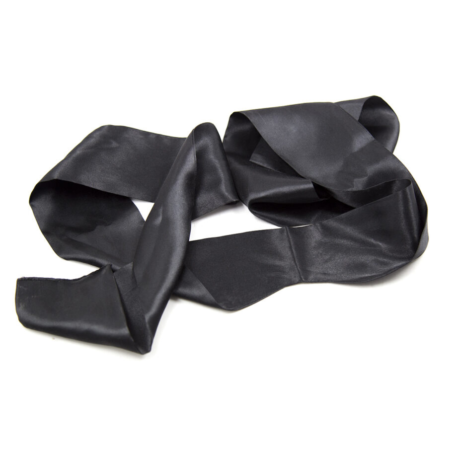 Black Blindfold Satin Look