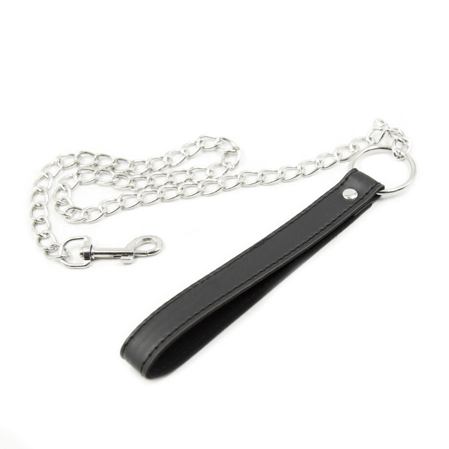 Black Leash with Chain