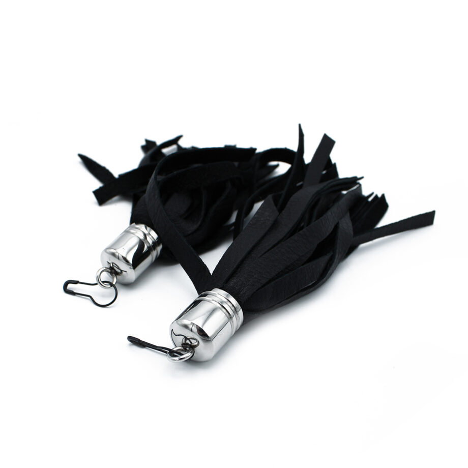 Black Leather Earring Whip