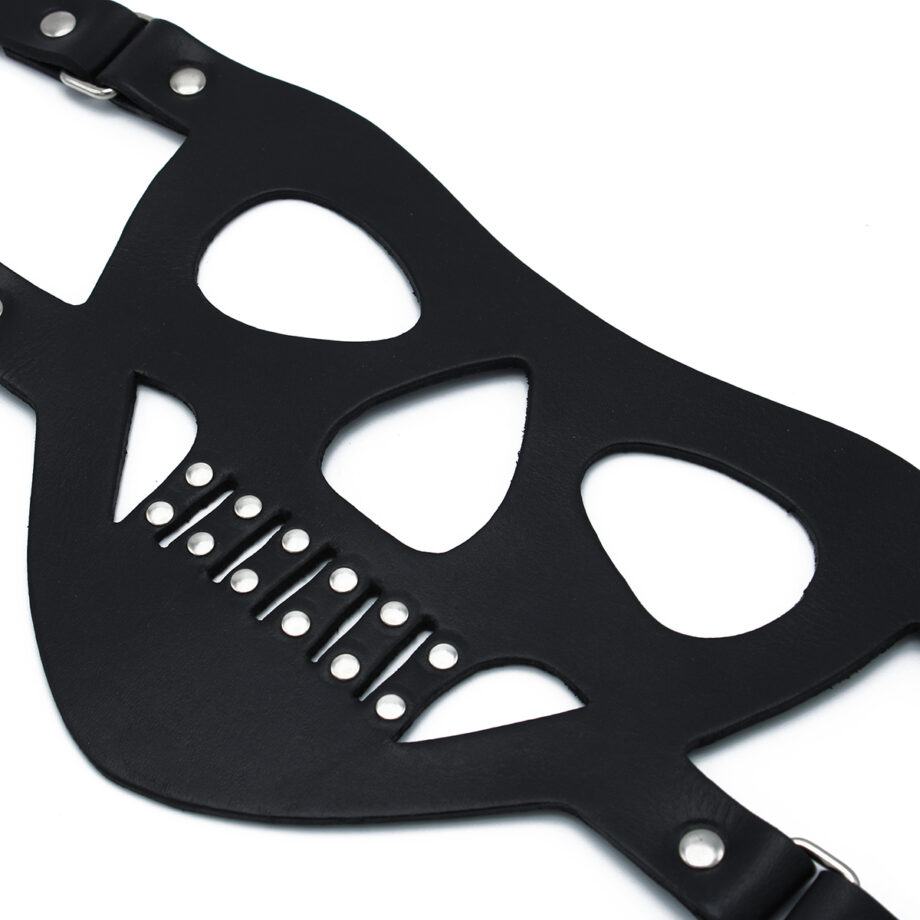 Black Leather Face Muzzle the Bane