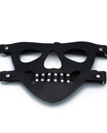 Black Leather Face Muzzle the Bane