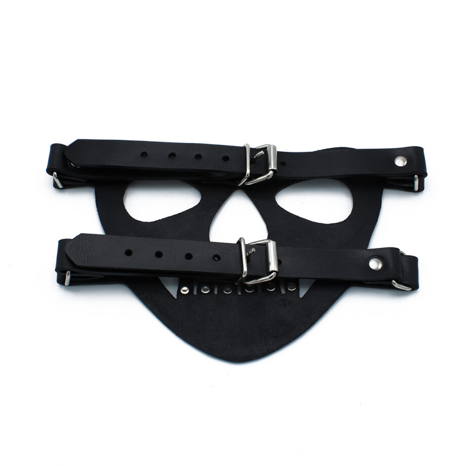 Black Leather Face Muzzle the Bane