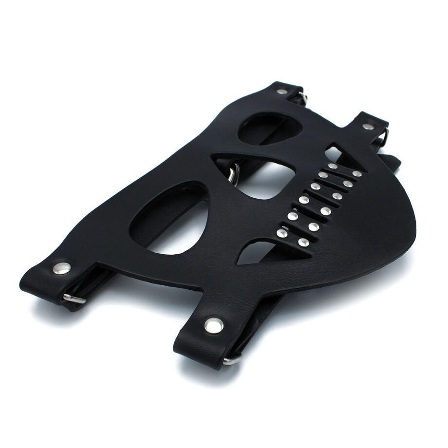 Black Leather Face Muzzle the Bane