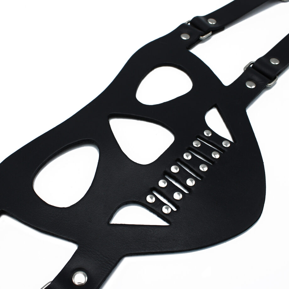 Black Leather Face Muzzle the Bane