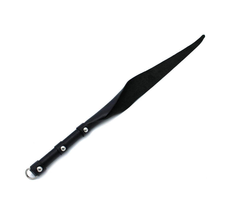 Black Leather Single Flap Whip D-Ring