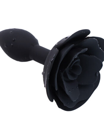 Black Rose Silicone Anal Plug