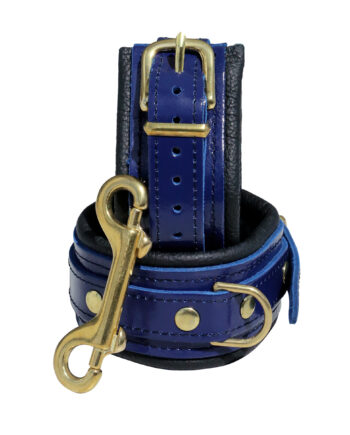 Blue Leather Anklecuffs