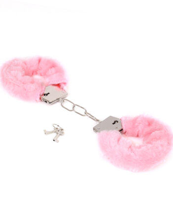 Budget Thin-Metal Pink Plush Handcuffs