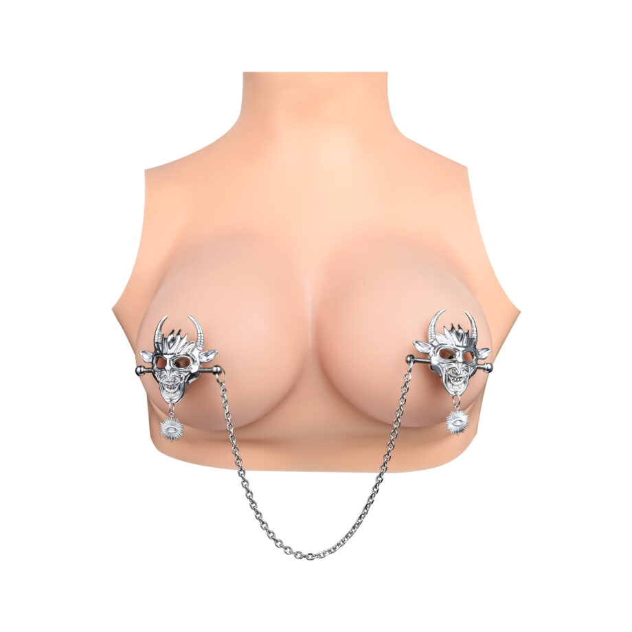 Demonic Bull Mask Nipple Clamps