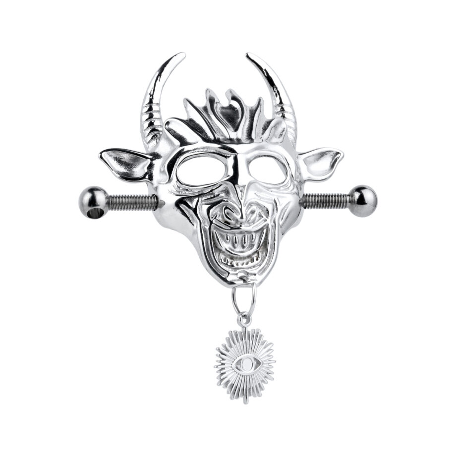 Demonic Bull Mask Nipple Clamps
