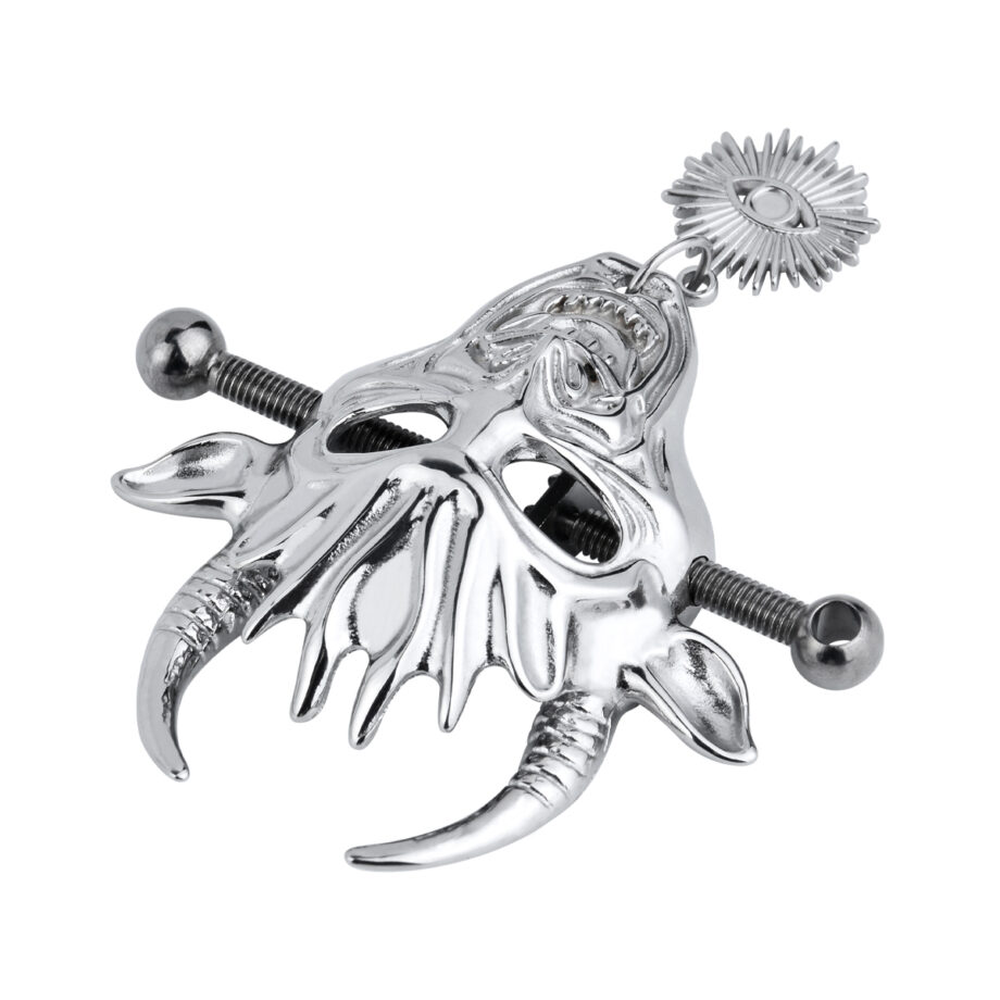 Demonic Bull Mask Nipple Clamps