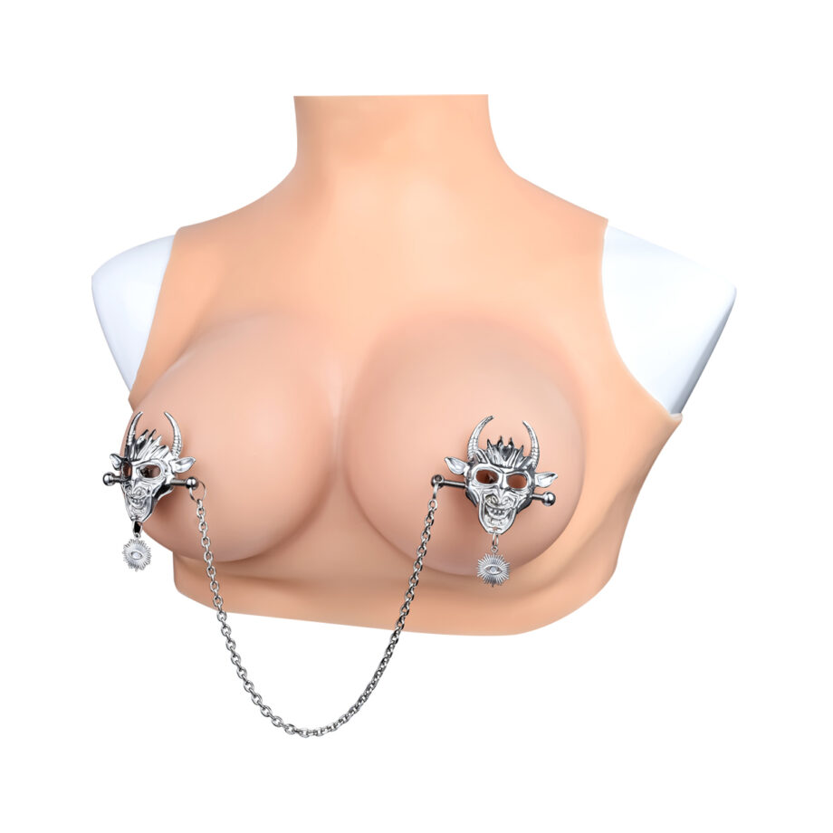 Demonic Bull Mask Nipple Clamps