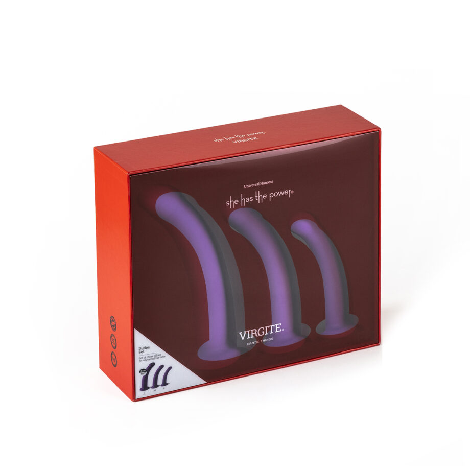 Dildos Set S/M/L Purple for Uiversal Harness
