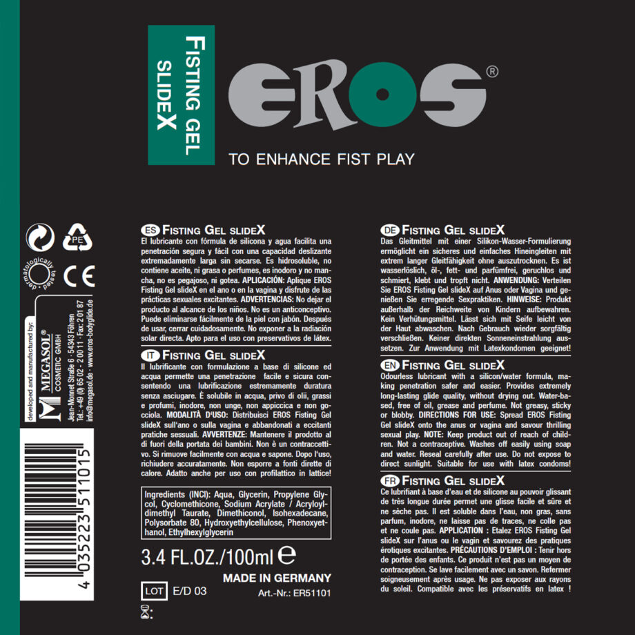 EROS Fisting Gel SlideX 100ml