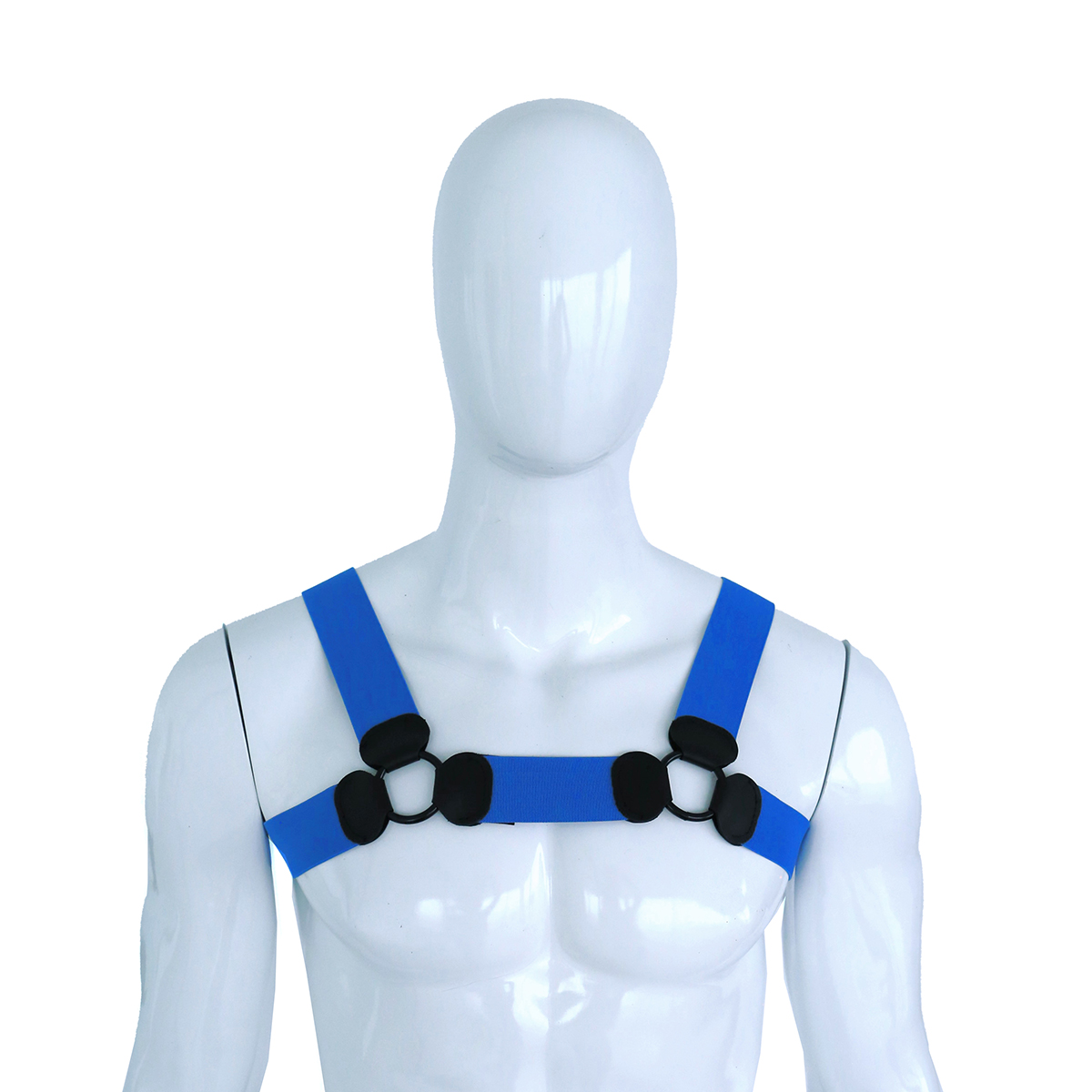 Elastic Chest Harness Blue S/M