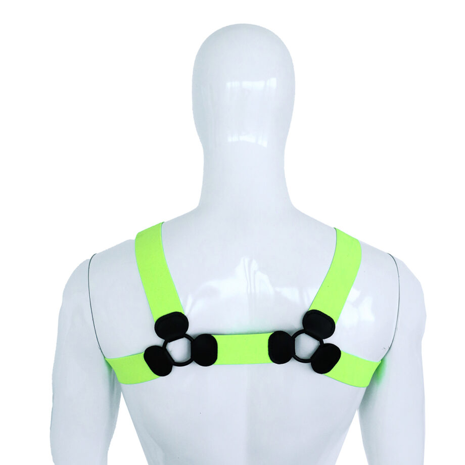 Elastic Chest Harness Green S/M