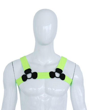 Elastic Chest Harness Green S/M