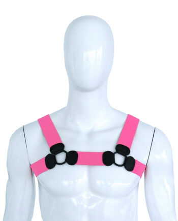 Elastic Chest Harness Pink L/XL
