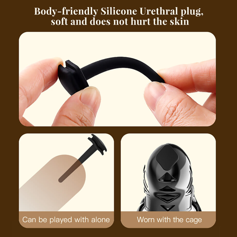 Electric Shock Chastity Cage  Manual Lock