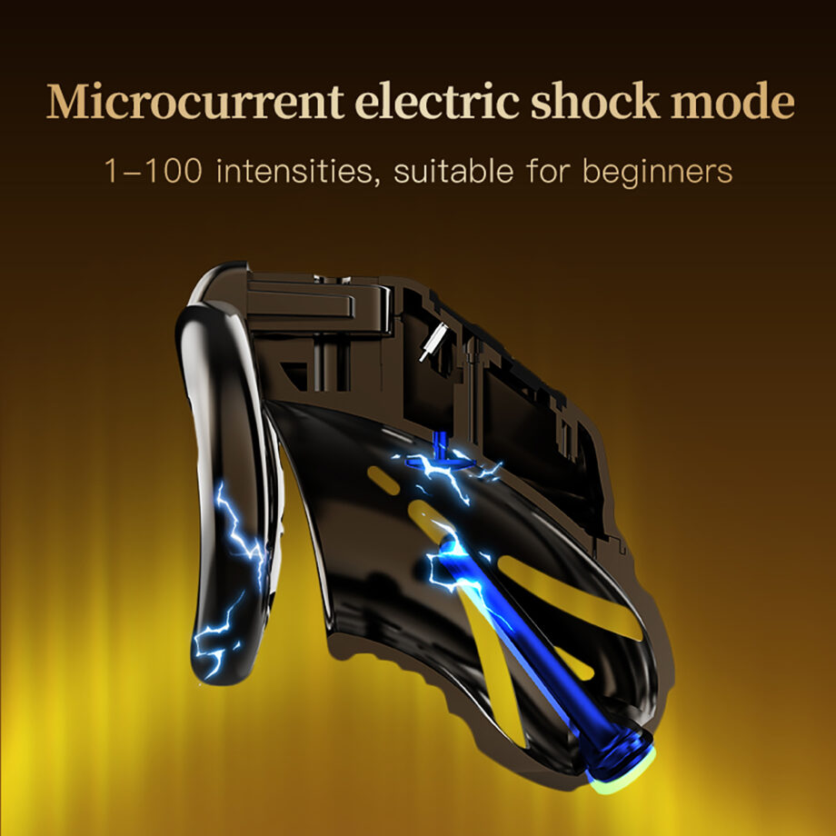 Electric Shock Chastity Cage  Manual Lock