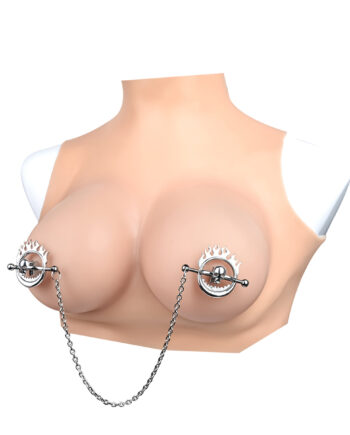 Flaming Skull Nipple clamps